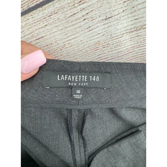 Lafayette 148 New York Irving Stretch Wool Dress Pants Women's Size 10 Dark Gray - Picture 5 of 8